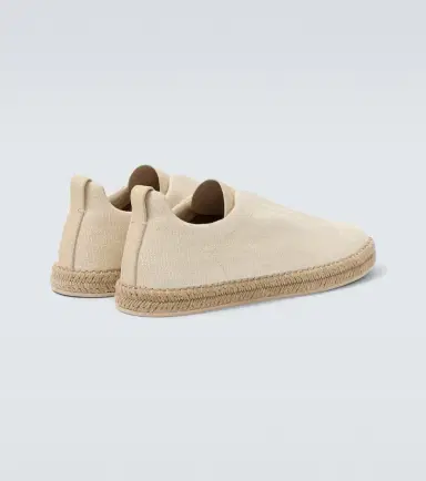 Zegna Triple Stitch canvas slip-on sneakers | Thumbnail 4 Zegna Triple Stitch canvas slip-on sneakers | Thumbnail 4