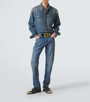 Versace Medusa denim overshirt | Thumbnail 4 Versace Medusa denim overshirt | Thumbnail 4