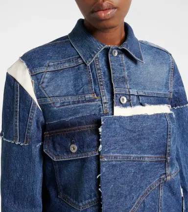 Sacai Patchwork denim jacket | Thumbnail 3 Sacai Patchwork denim jacket | Thumbnail 3