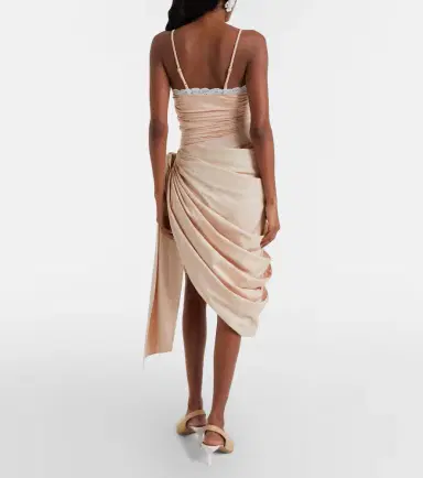 Chloe Chloé Bow-detail cotton poplin midi skirt | Thumbnail 6