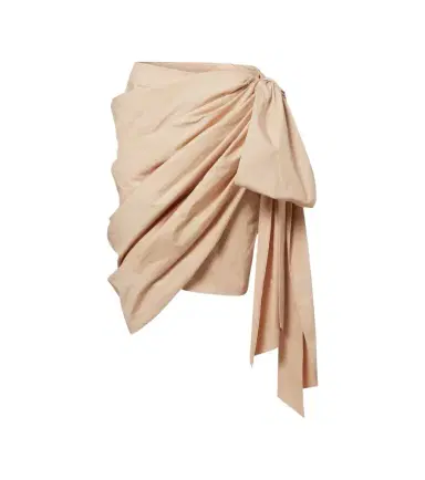 Chloe Chloé Bow-detail cotton poplin midi skirt | Thumbnail 1