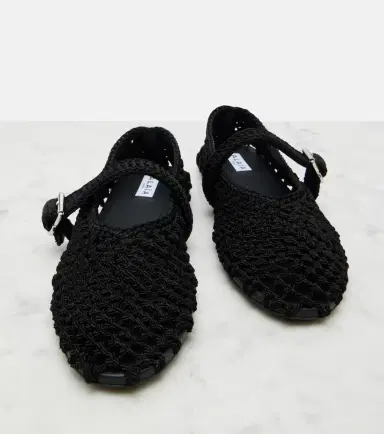 Alaïa Alaïa Braided satin cord ballet flats | Thumbnail 4 Alaïa Alaïa Braided satin cord ballet flats | Thumbnail 4