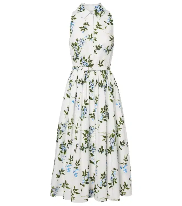 Emilia Wickstead Norika belted floral cotton shirt dress