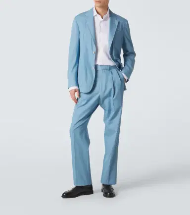 Dunhill Pleated straight cotton suit pants | Thumbnail 4 Dunhill Pleated straight cotton suit pants | Thumbnail 4