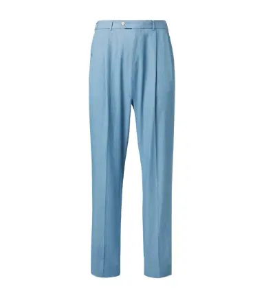 Dunhill Pleated straight cotton suit pants | Thumbnail 1 Dunhill Pleated straight cotton suit pants | Thumbnail 1