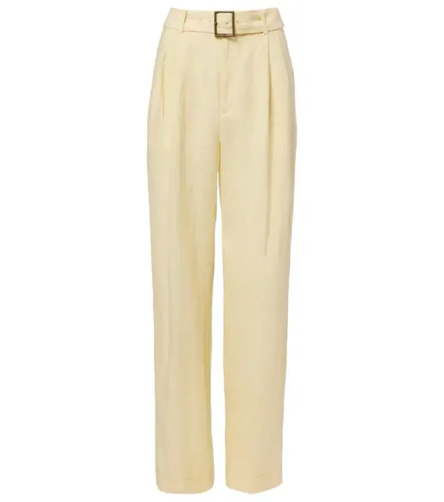 Polo Ralph Lauren Belted linen straight pants