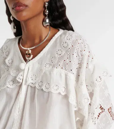 Isabel Marant Nowana cotton and silk blouse | Thumbnail 2 Isabel Marant Nowana cotton and silk blouse | Thumbnail 2