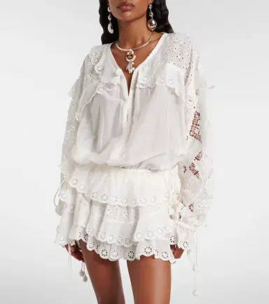 Isabel Marant Nowana cotton and silk blouse | Thumbnail 3 Isabel Marant Nowana cotton and silk blouse | Thumbnail 3