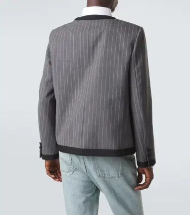Valentino Pinstripe virgin wool jacket | Thumbnail 2 Valentino Pinstripe virgin wool jacket | Thumbnail 2