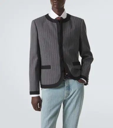 Valentino Pinstripe virgin wool jacket | Thumbnail 7 Valentino Pinstripe virgin wool jacket | Thumbnail 7