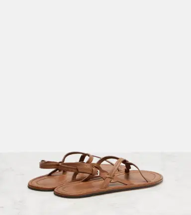 The Row Malick Strap leather sandals | Thumbnail 4