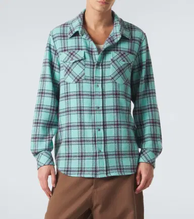 God’s True Cashmere Plaid cashmere shirt with amethyst | Thumbnail 6 God’s True Cashmere Plaid cashmere shirt with amethyst | Thumbnail 6