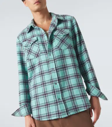 God’s True Cashmere Plaid cashmere shirt with amethyst | Thumbnail 7 God’s True Cashmere Plaid cashmere shirt with amethyst | Thumbnail 7
