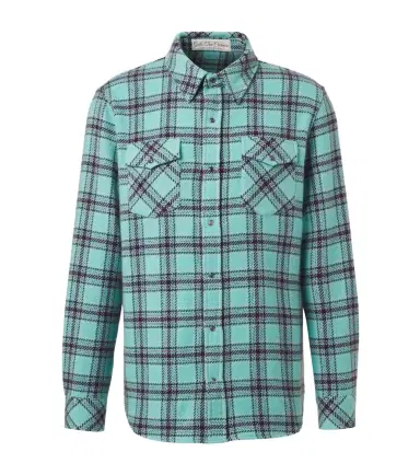 God’s True Cashmere Plaid cashmere shirt with amethyst | Thumbnail 1 God’s True Cashmere Plaid cashmere shirt with amethyst | Thumbnail 1