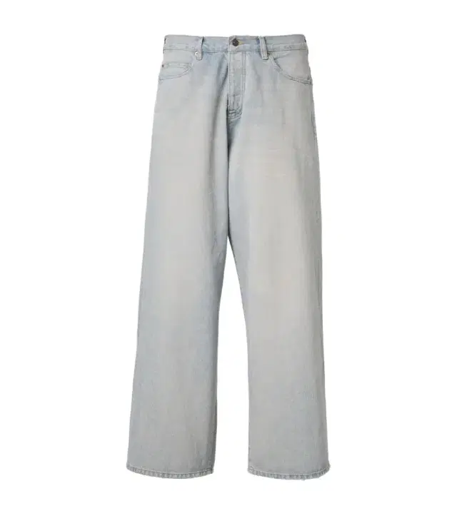 Leather-trimmed wide-leg jeans