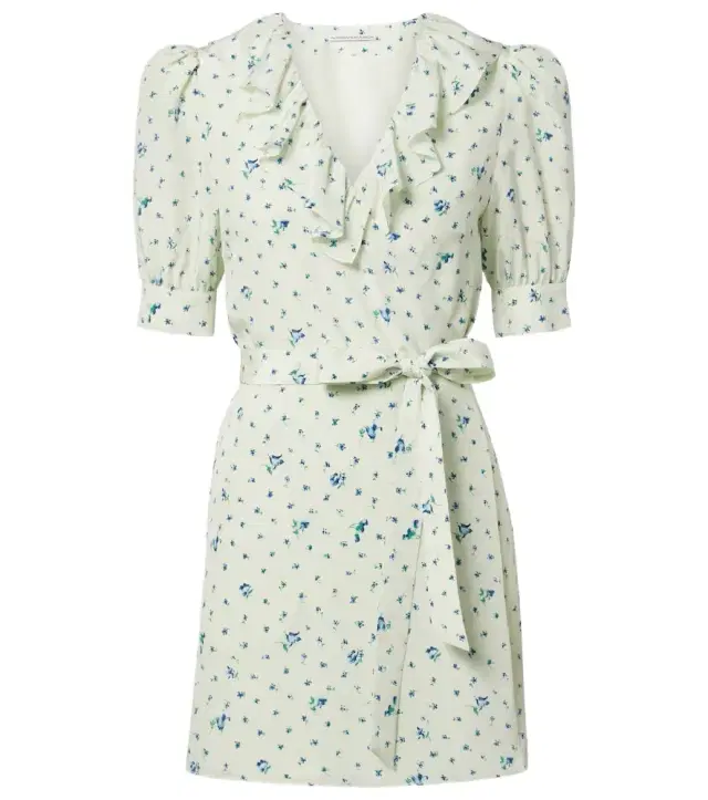 Alessandra Rich Floral silk minidress