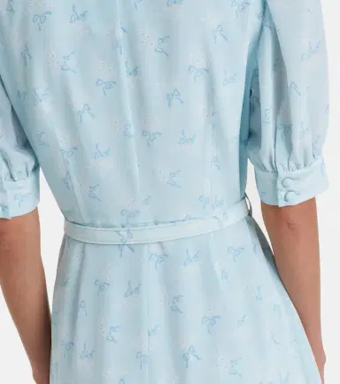 Alessandra Rich Floral silk midi dress | Thumbnail 3 Alessandra Rich Floral silk midi dress | Thumbnail 3