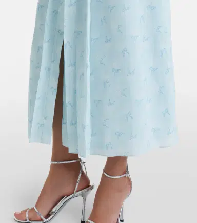 Alessandra Rich Floral silk midi dress | Thumbnail 7 Alessandra Rich Floral silk midi dress | Thumbnail 7