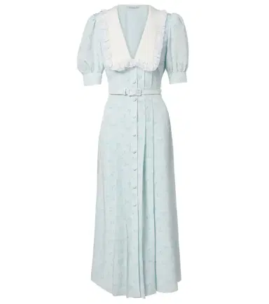 Alessandra Rich Floral silk midi dress | Thumbnail 1 Alessandra Rich Floral silk midi dress | Thumbnail 1