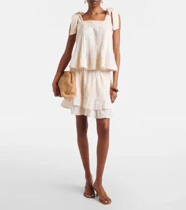 Juliet Dunn Lace-trimmed cotton top | Thumbnail 6