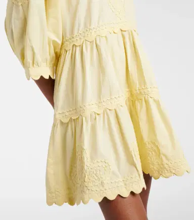 Juliet Dunn Embroidered cotton minidress | Thumbnail 2