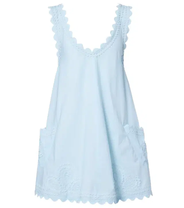 Juliet Dunn Embroidered cotton minidress