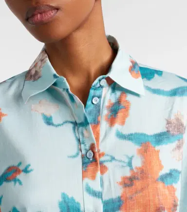 Erdem Floral tiered cotton shirt dress | Thumbnail 4