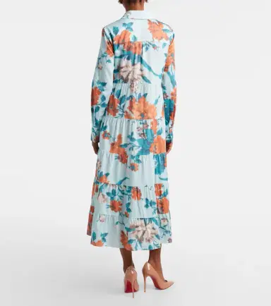 Erdem Floral tiered cotton shirt dress | Thumbnail 5