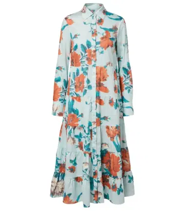 Erdem Floral tiered cotton shirt dress | Thumbnail 1