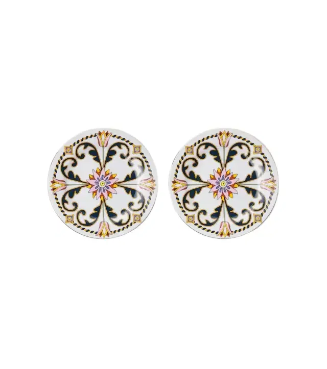 La DoubleJ Tyrrhenia Tulyps set of 2 dessert plates