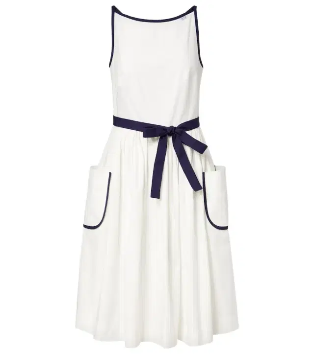 Prada Cotton and linen midi dress