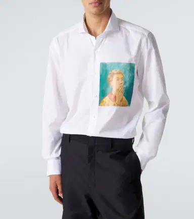Junya Watanabe x Luigi Borrelli printed cotton shirt | Thumbnail 4