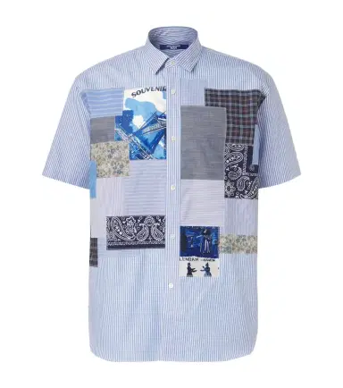 Junya Watanabe Patchwork striped cotton shirt | Thumbnail 1
