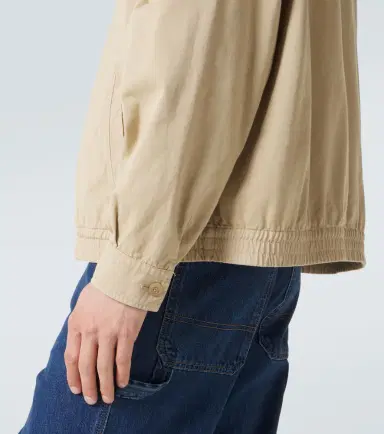 Prada Leather-trimmed cotton blouson jacket | Thumbnail 5