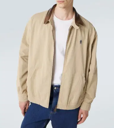 Prada Leather-trimmed cotton blouson jacket | Thumbnail 6