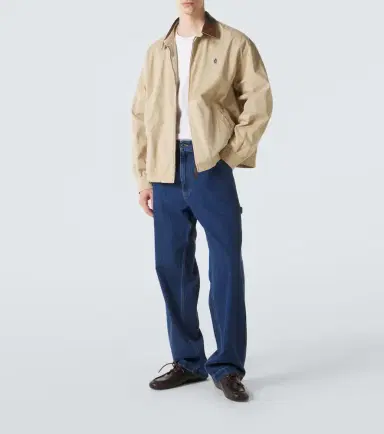 Prada Leather-trimmed cotton blouson jacket | Thumbnail 7