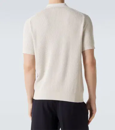 Sunspel Ribbed-knit cotton polo shirt | Thumbnail 4