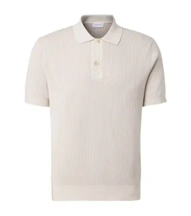 Sunspel Ribbed-knit cotton polo shirt | Thumbnail 1