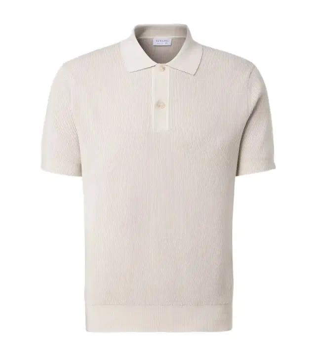 Sunspel Ribbed-knit cotton polo shirt