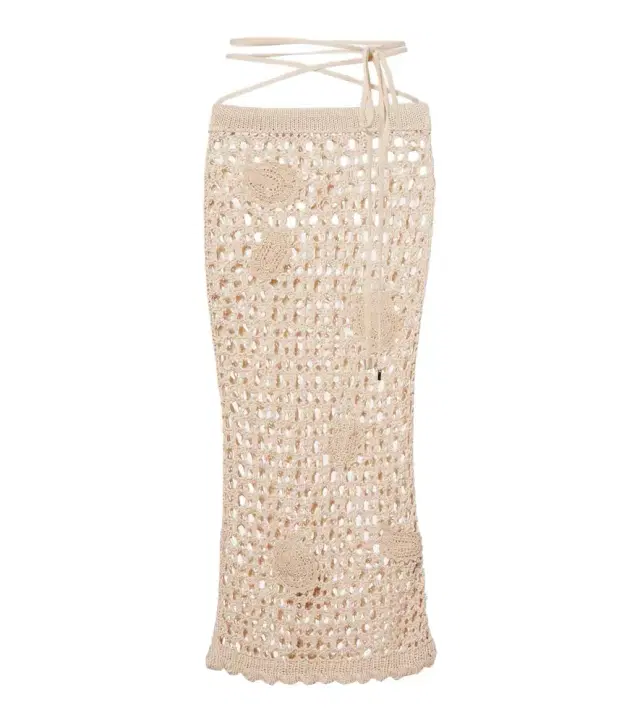 The Attico Open-knit cotton beach cover-up