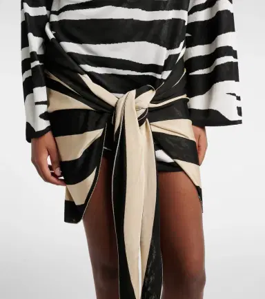 The Attico Knitted zebra-print minidress | Thumbnail 5