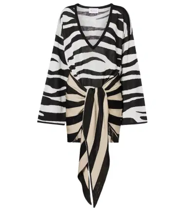 The Attico Knitted zebra-print minidress | Thumbnail 1