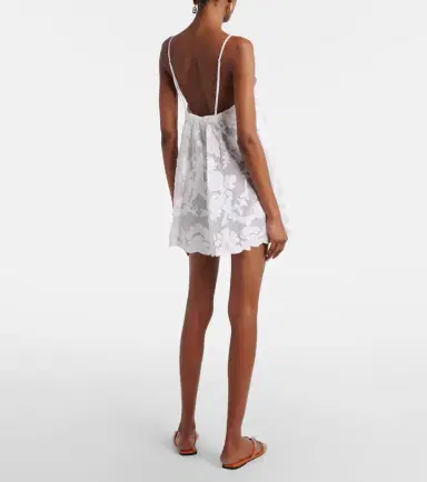 Juliet Dunn Embroidered cotton minidress | Thumbnail 5