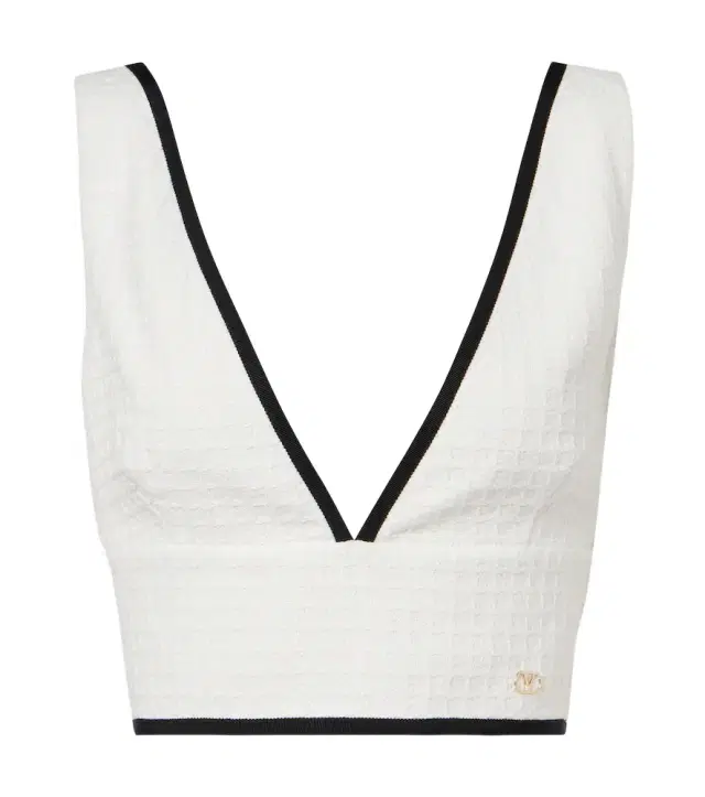 Cotton tweed crop top