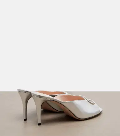 Valentino Garavani VLogo metallic leather mules | Thumbnail 4 Valentino Garavani VLogo metallic leather mules | Thumbnail 4