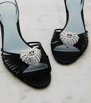 Valentino Garavani Caur Royal satin slingback sandals | Thumbnail 2 Valentino Garavani Caur Royal satin slingback sandals | Thumbnail 2