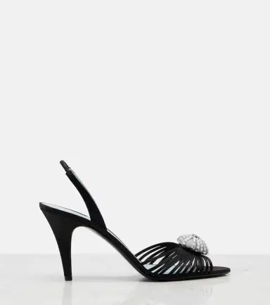 Valentino Garavani Caur Royal satin slingback sandals | Thumbnail 3 Valentino Garavani Caur Royal satin slingback sandals | Thumbnail 3