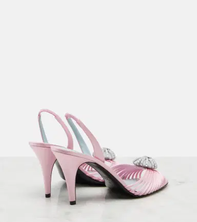 Valentino Garavani Caur Royal satin slingback sandals | Thumbnail 3 Valentino Garavani Caur Royal satin slingback sandals | Thumbnail 3