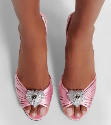 Valentino Garavani Caur Royal satin slingback sandals | Thumbnail 5 Valentino Garavani Caur Royal satin slingback sandals | Thumbnail 5