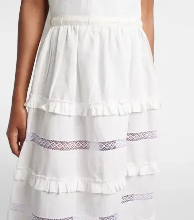 Prada Linen midi skirt | Thumbnail 6